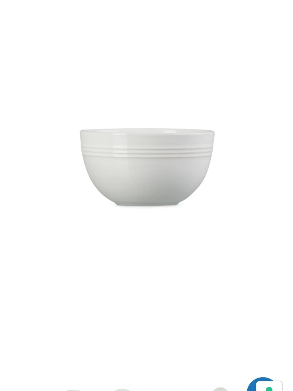 NEW Le Creuset White Ceramic Stoneware Rice Bowl